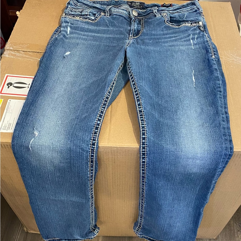 Ladies Silver Jeans - size 16